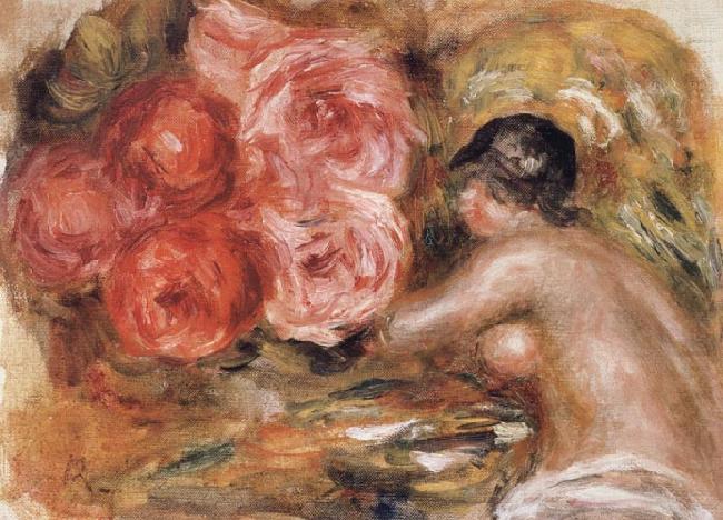 Roses and Study of Gabrielle, Pierre Renoir